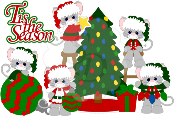 Tis The Season- By Scrappydew - Cartoon Clipart (600x600), Png Download