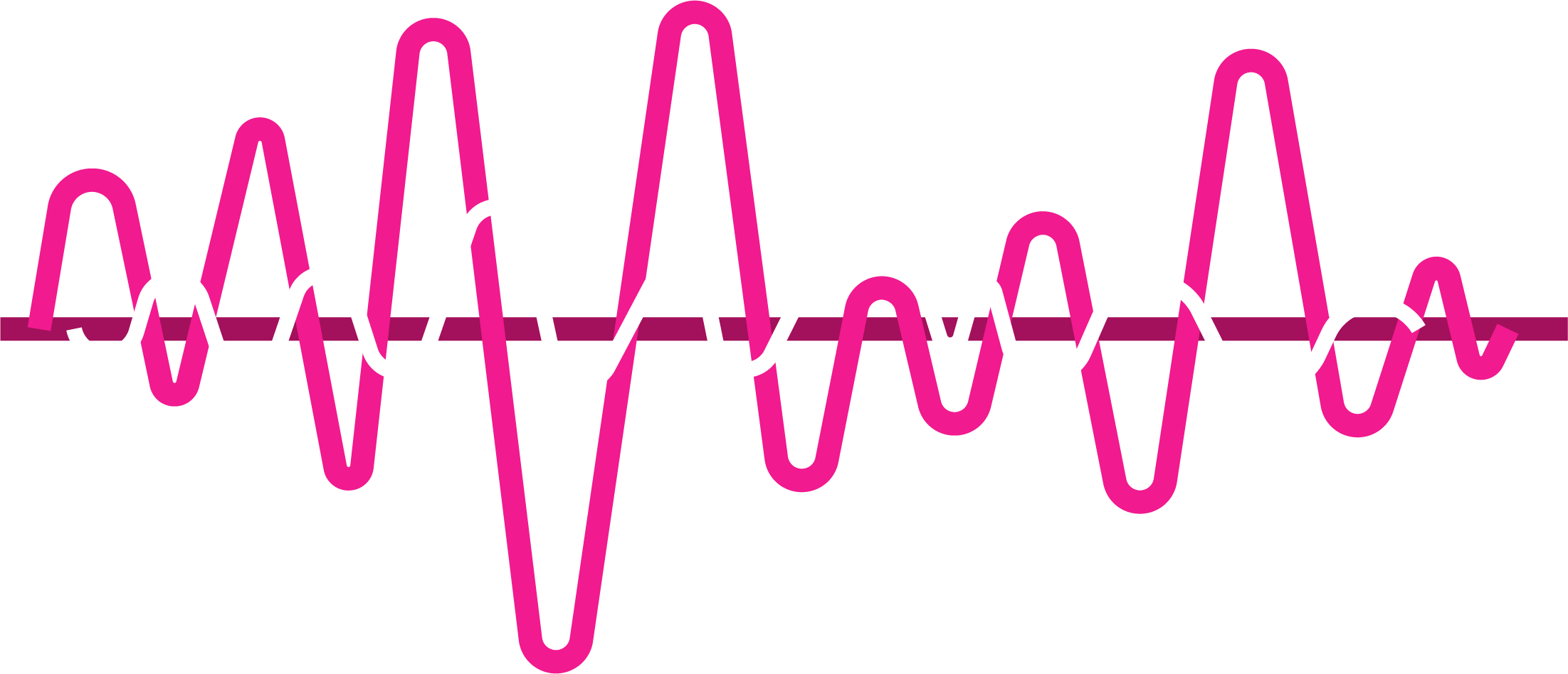 Heartbeat Lines Png Clip Art Black And White Stock Transparent Png (2203x948), Png Download