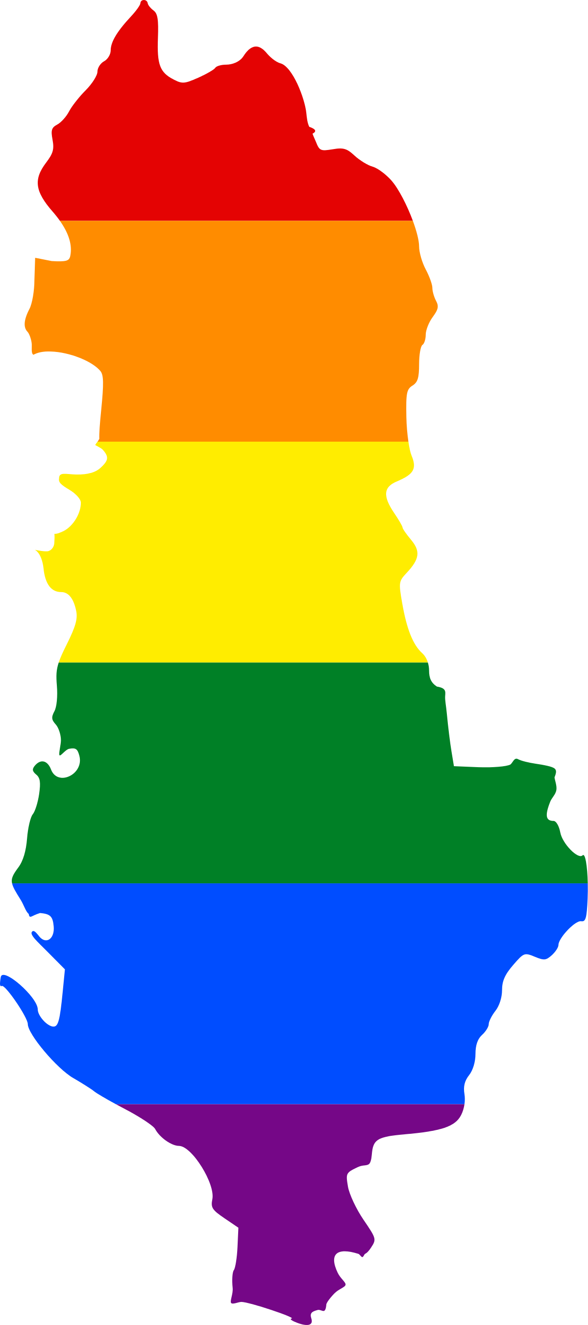 Albanian Flag And Map Clipart (1200x2703), Png Download