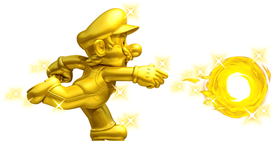 3ds Newmario2 3 Char02 E3 - New Super Mario Bros 2 Gold Mario Clipart (1020x595), Png Download