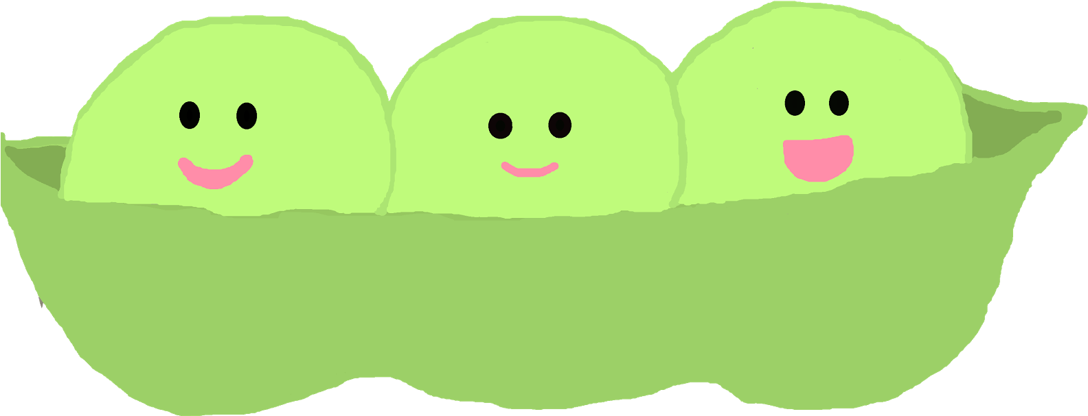 Die Erbsenschote - Cartoon Clipart (1600x835), Png Download