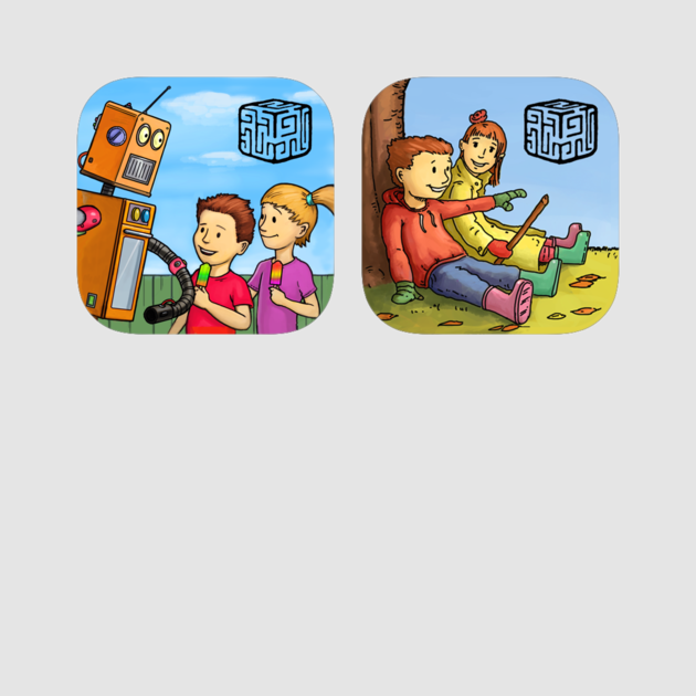 Hanna & Henri - Cartoon Clipart (630x630), Png Download