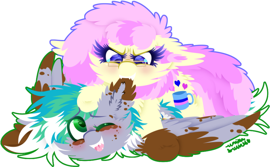 Vanillaswirl6, Biting, Blushing, Chest Fluff, Colored Clipart (1024x666), Png Download