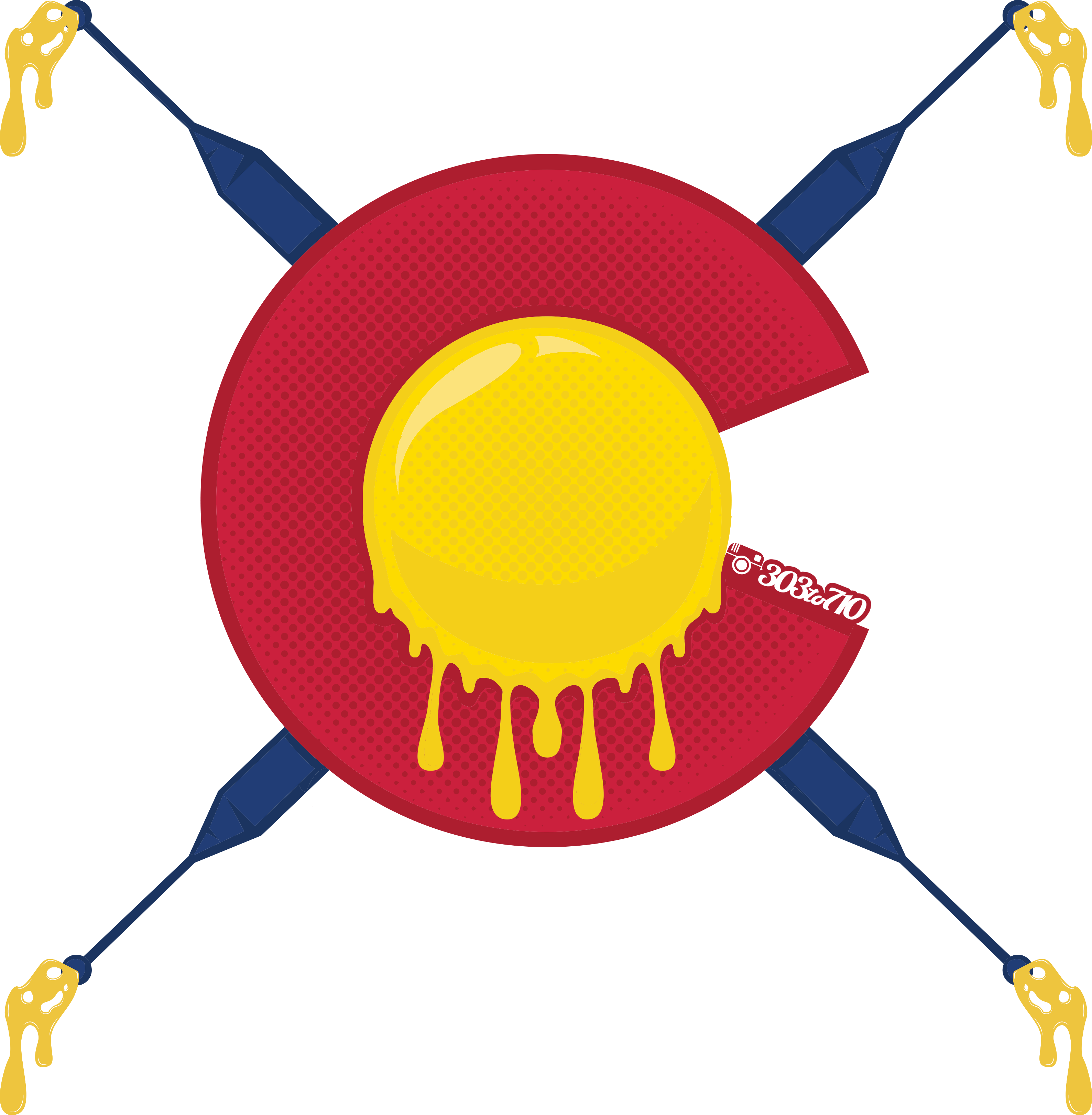 Image Of Full Redesign Drip Colorado Skin Die Cut - ピン ホール カメラ 工作 作り方 Clipart (3176x3241), Png Download