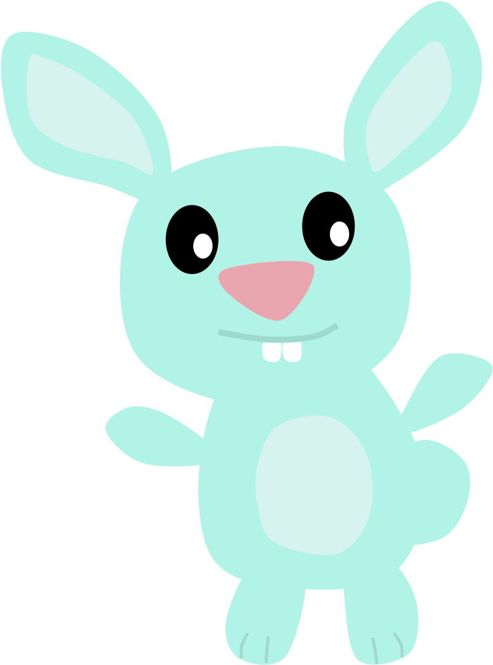 Free Blue Bunny - Clip Art - Png Download (648x800), Png Download