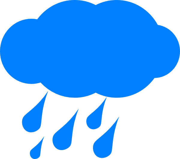 Cartoon Rain Cloud Clipart (600x532), Png Download