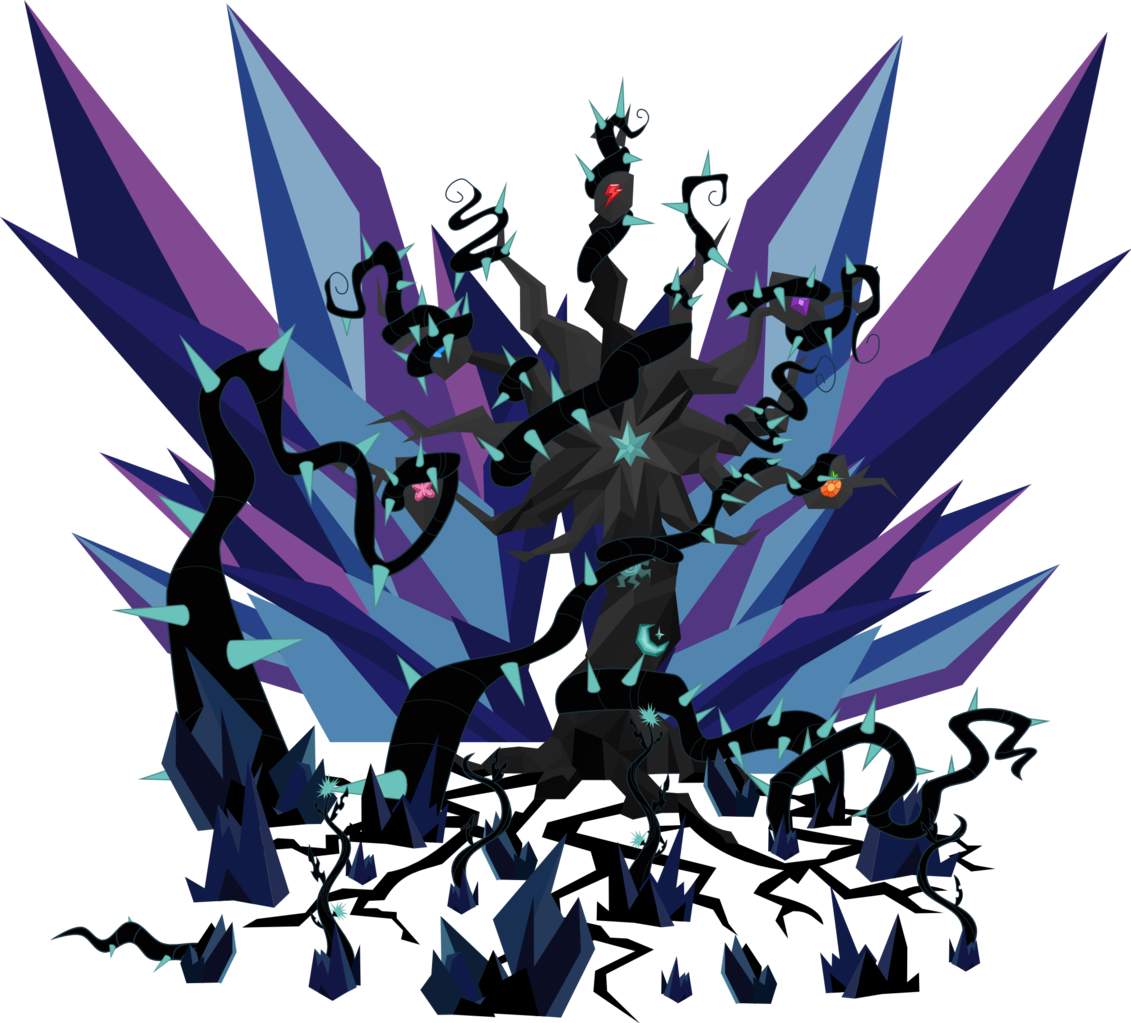 Background Blackandblue Cool Ftestickers Thorns - My Little Pony: Friendship Is Magic Clipart (1131x1023), Png Download