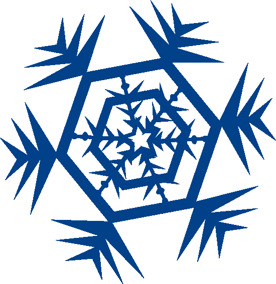 Blue Snowflake Clip Art - Png Download (550x567), Png Download