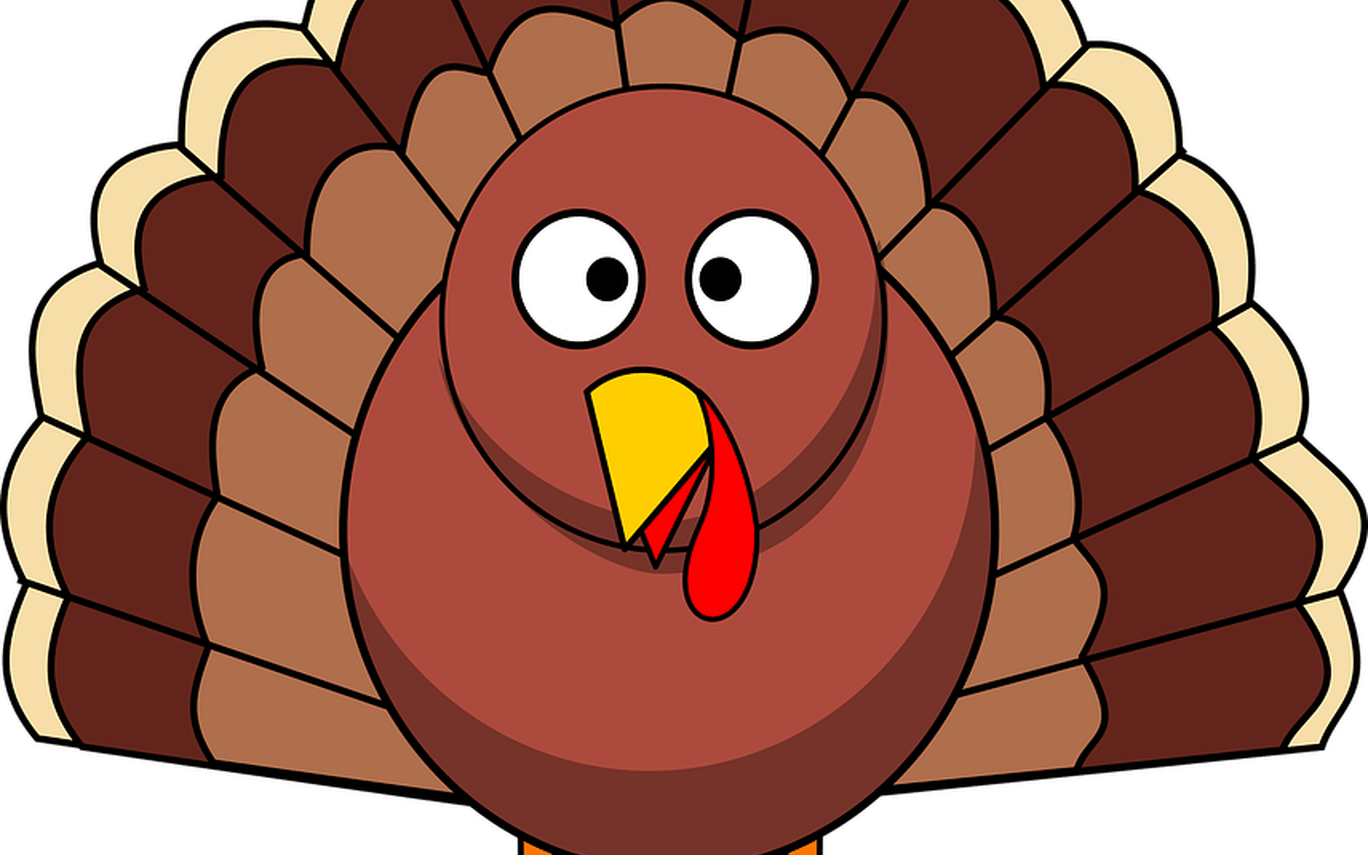 Blessed Year Clip Art Border Hot Trending Now Png Png - Thanksgiving Day Turkey Cartoon Transparent Png (1368x855), Png Download