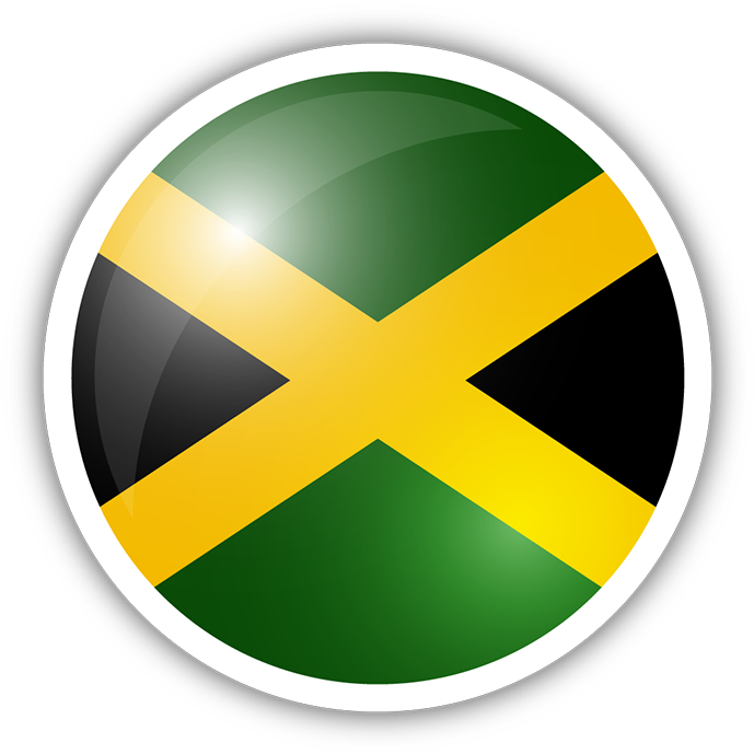 Jamaica Flag Circle Sticker Clipart (720x720), Png Download