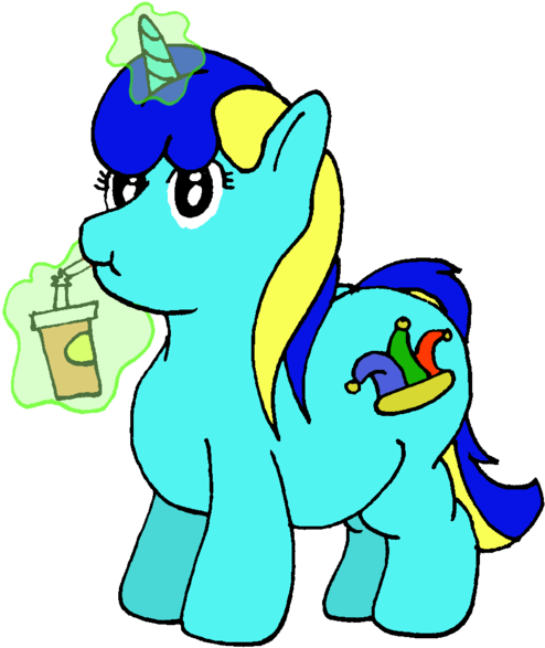 Fatponysketches, Drinking, Fat, Filly, Hay Burger, - Cartoon Clipart (524x600), Png Download