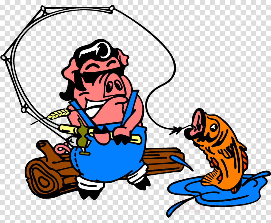 Fishin Pig Farmville Va Clipart Farmville The Fishin' - Fishin Pig - Png Download (900x740), Png Download