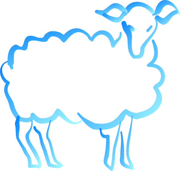 Lamb Gradient Blue Green Png Clipart (600x570), Png Download