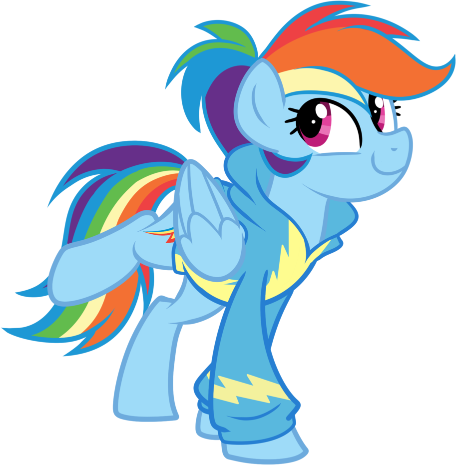 Alternate Hairstyle Artist Left Fail Bottomless - Rainbow Dash Wonderbolt Jacket Clipart (1016x1024), Png Download