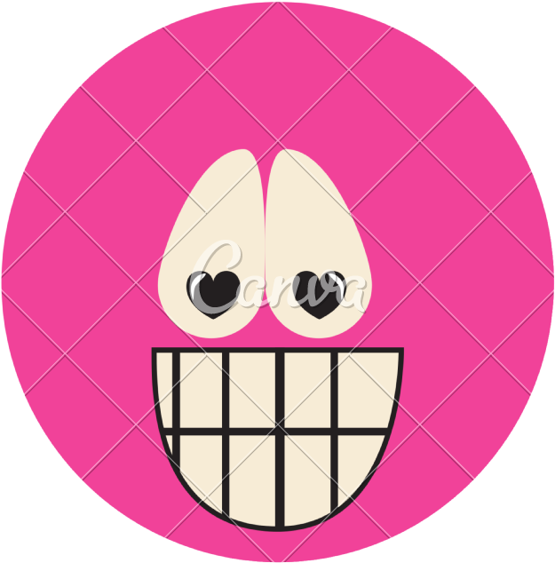 Emoticon In Love Icons By Canva - Emoticon Clipart (800x800), Png Download