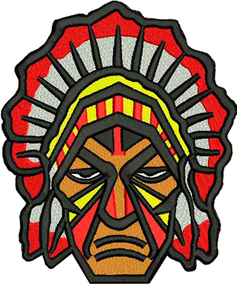 Sports Gallery - Indian Face Embroidery Clipart (780x934), Png Download