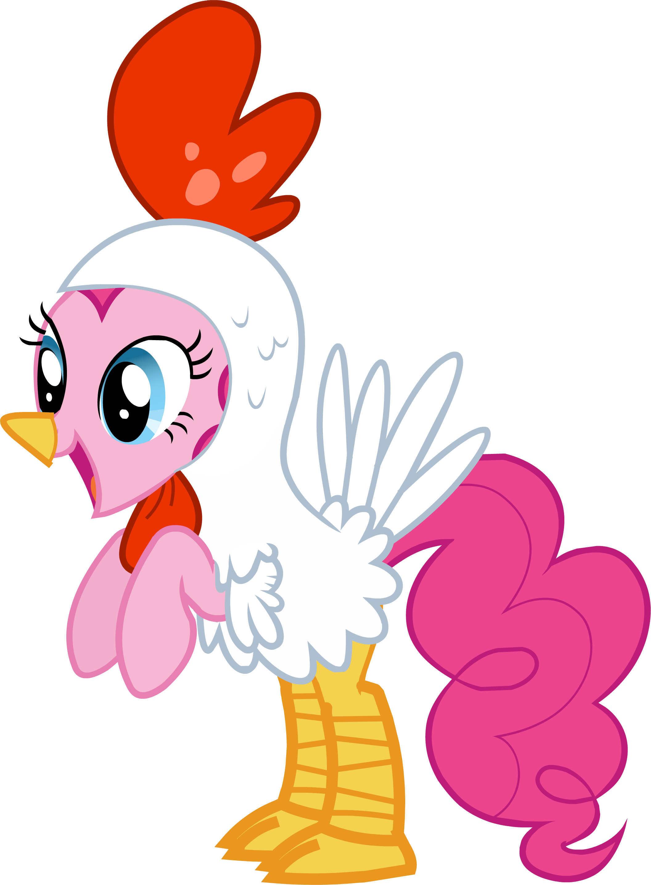 Castle Creator, Official, Pinkie Pie, Safe, Simple - Mlp Pinkie Pie As A Chicken Clipart (2111x2870), Png Download