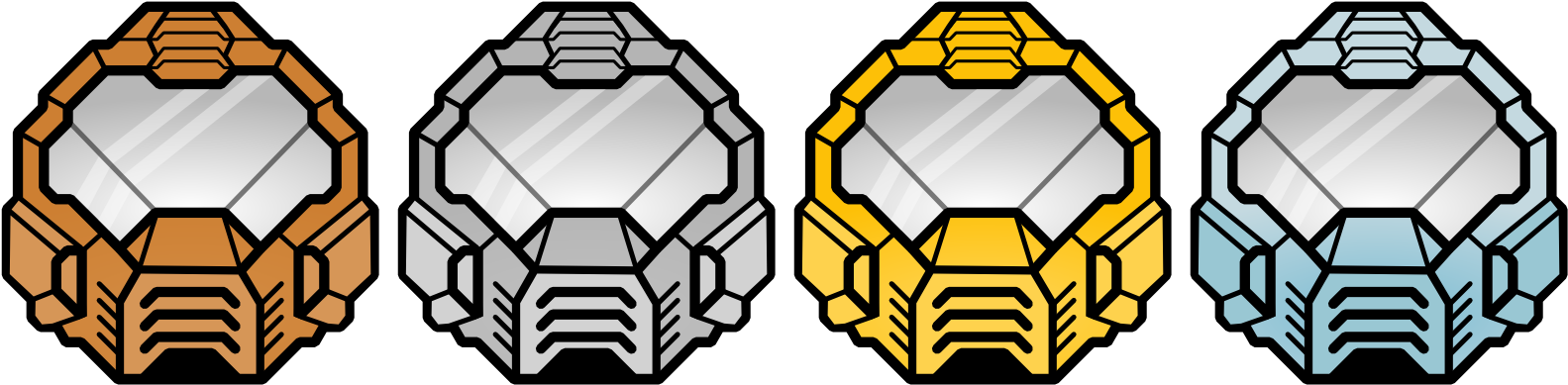 Helmet Badges Agraelus - Gold Clipart (1600x400), Png Download