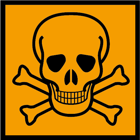 Toxic Sign - Skull And Crossbones Throw Blanket Clipart (595x595), Png Download