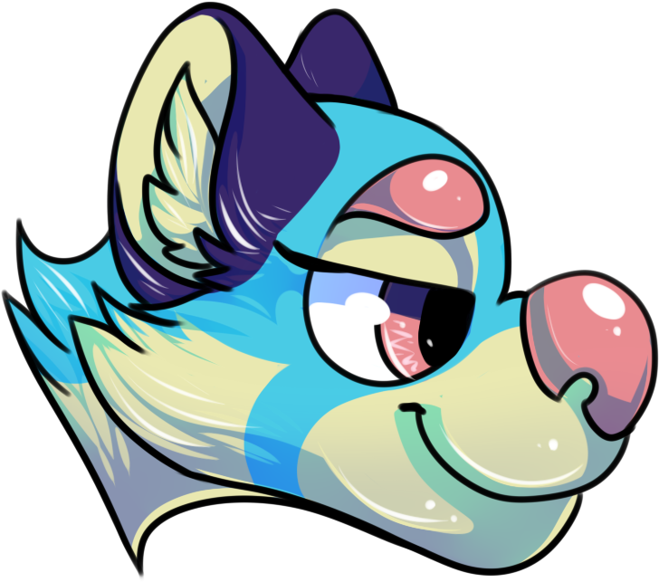 E621 Anthro Big Eyes Fur Half-closed Eyes Male Mammal - Cartoon Clipart (766x766), Png Download