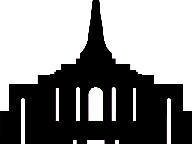Steeple Clipart Church Temple - Gilbert Arizona Temple Clipart - Png Download (640x480), Png Download