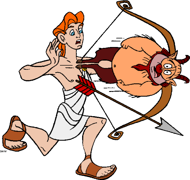 Hercules And Pan Clipart (670x625), Png Download