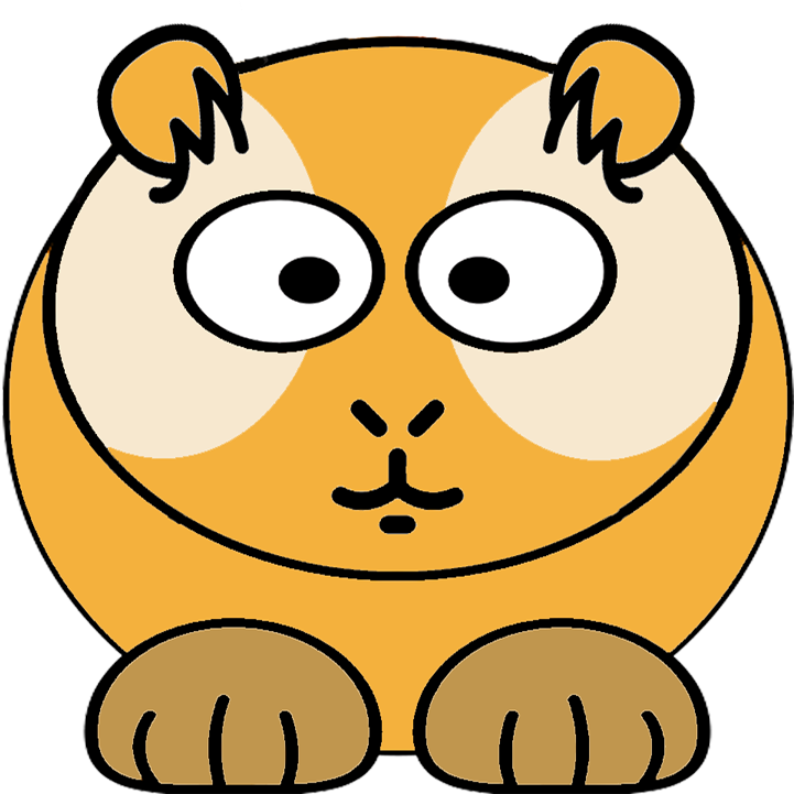 Guinea Pig - Cartoon Clipart (1000x1000), Png Download