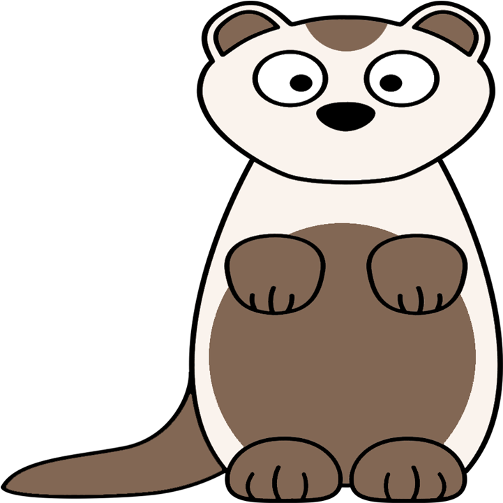 Ferret Clipart (1000x1000), Png Download