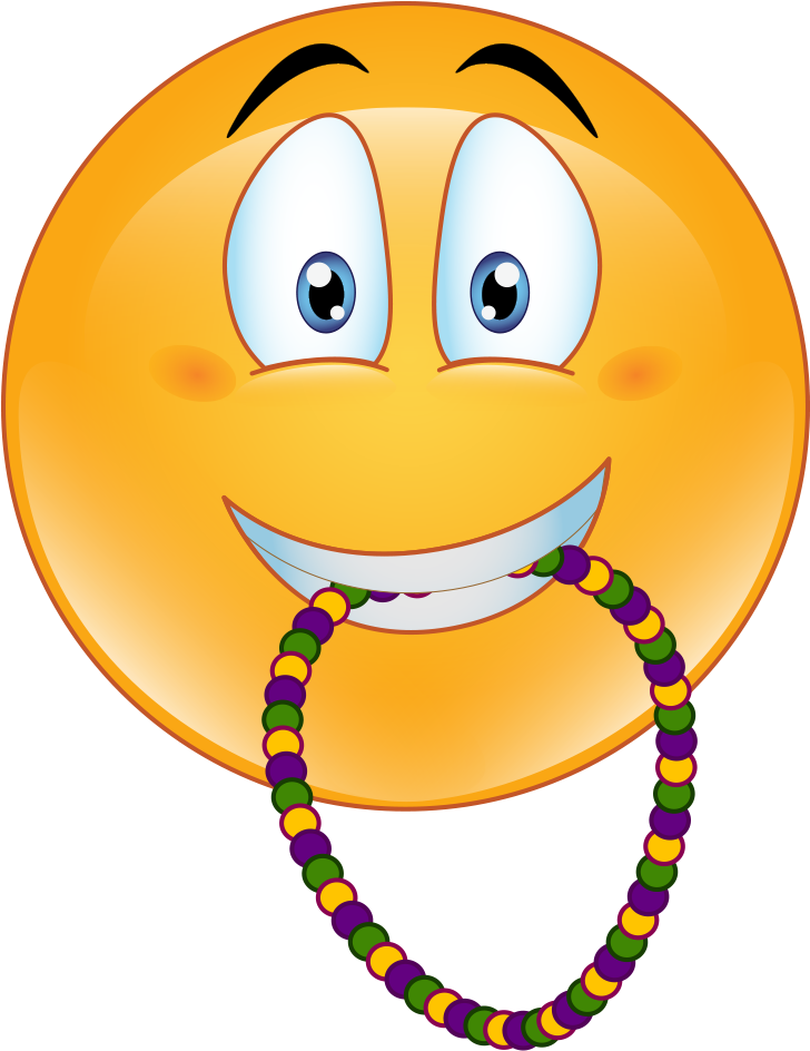 Mardi Gras Emojis - Emoji Clipart (1000x1000), Png Download