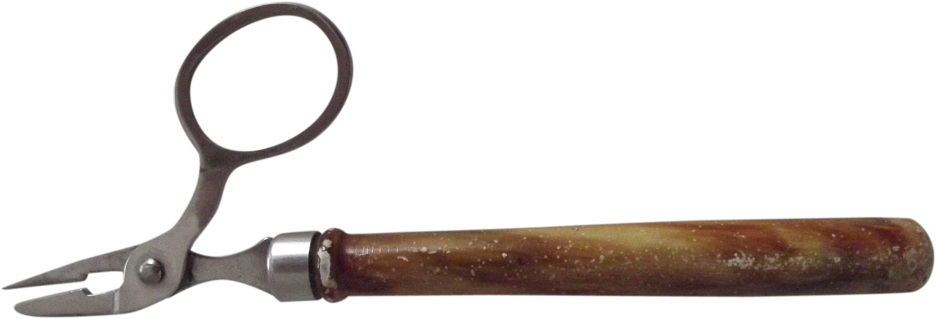 Scissors From 1900, One Thumb Hole, Wood Handle - Metalworking Hand Tool Clipart (1864x1864), Png Download