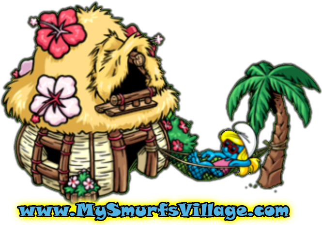 Smurfette Summer House - Smurfette's House Clipart (750x500), Png Download