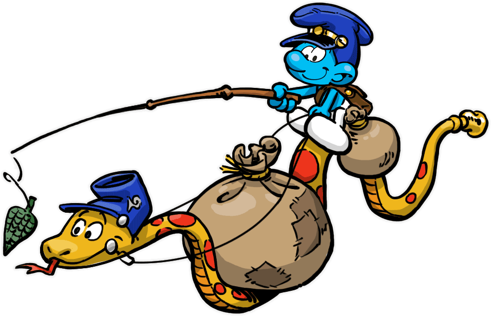 Snake Smurf Clipart (994x664), Png Download