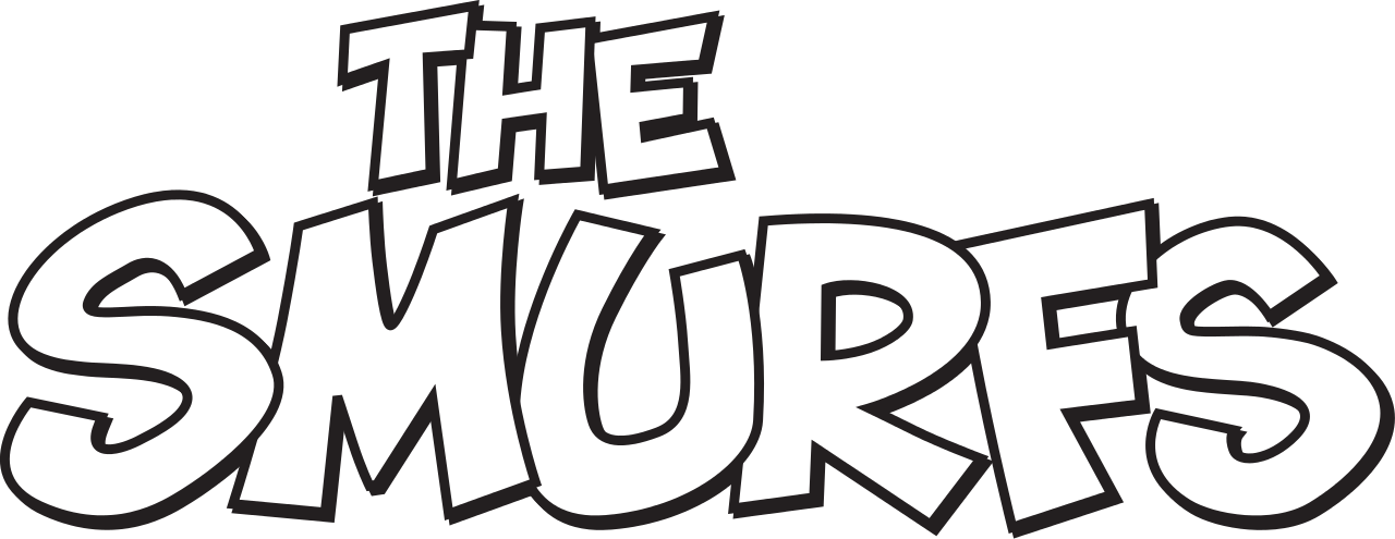 Smurfs Logo White Clipart (1200x464), Png Download