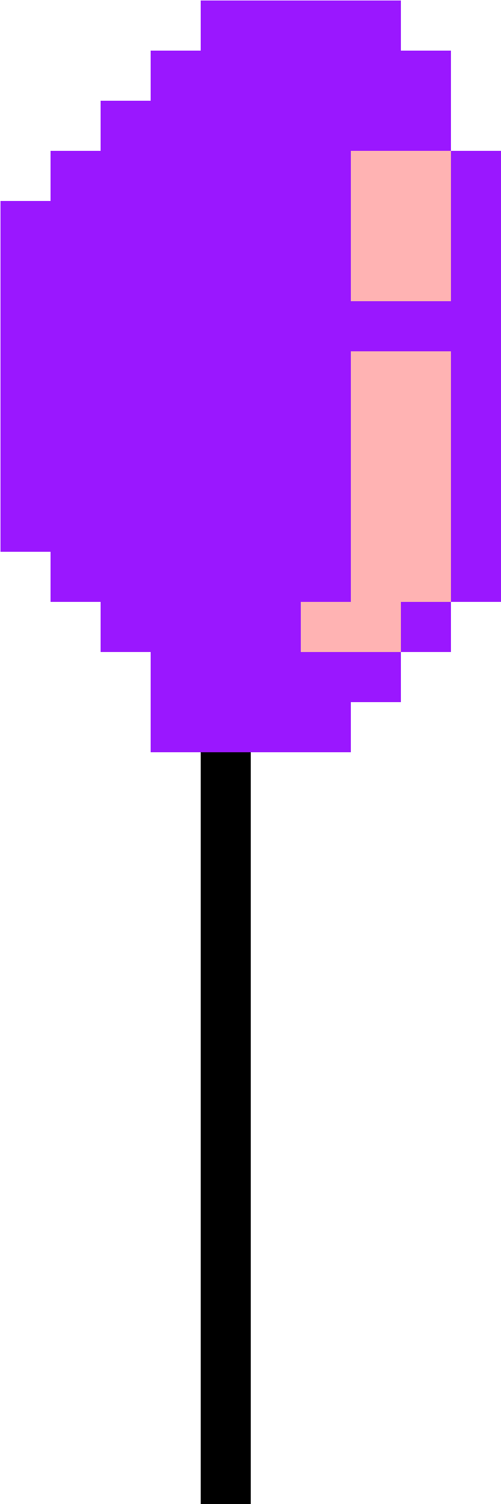 Purple Balloon - Pixel Kiss Png Clipart (1200x3100), Png Download