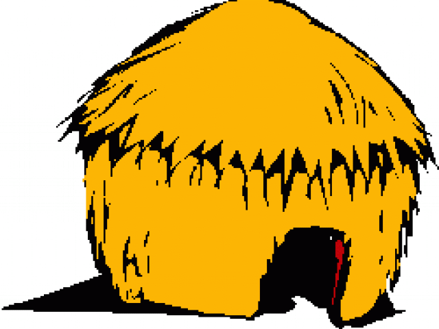 Hut Clipart Straw Hut - Grass Hut - Png Download (640x480), Png Download