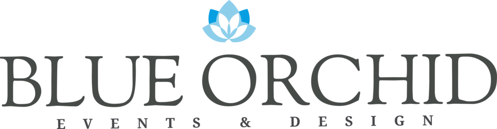 Blue Orchid Events & Design Clipart (1000x261), Png Download