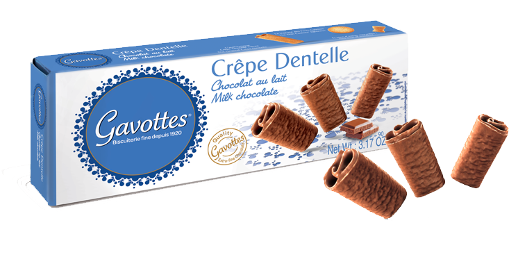 Crêpe Dentelle Milk Chocolate - Gavottes Milk Chocolate Crepes Clipart (960x460), Png Download