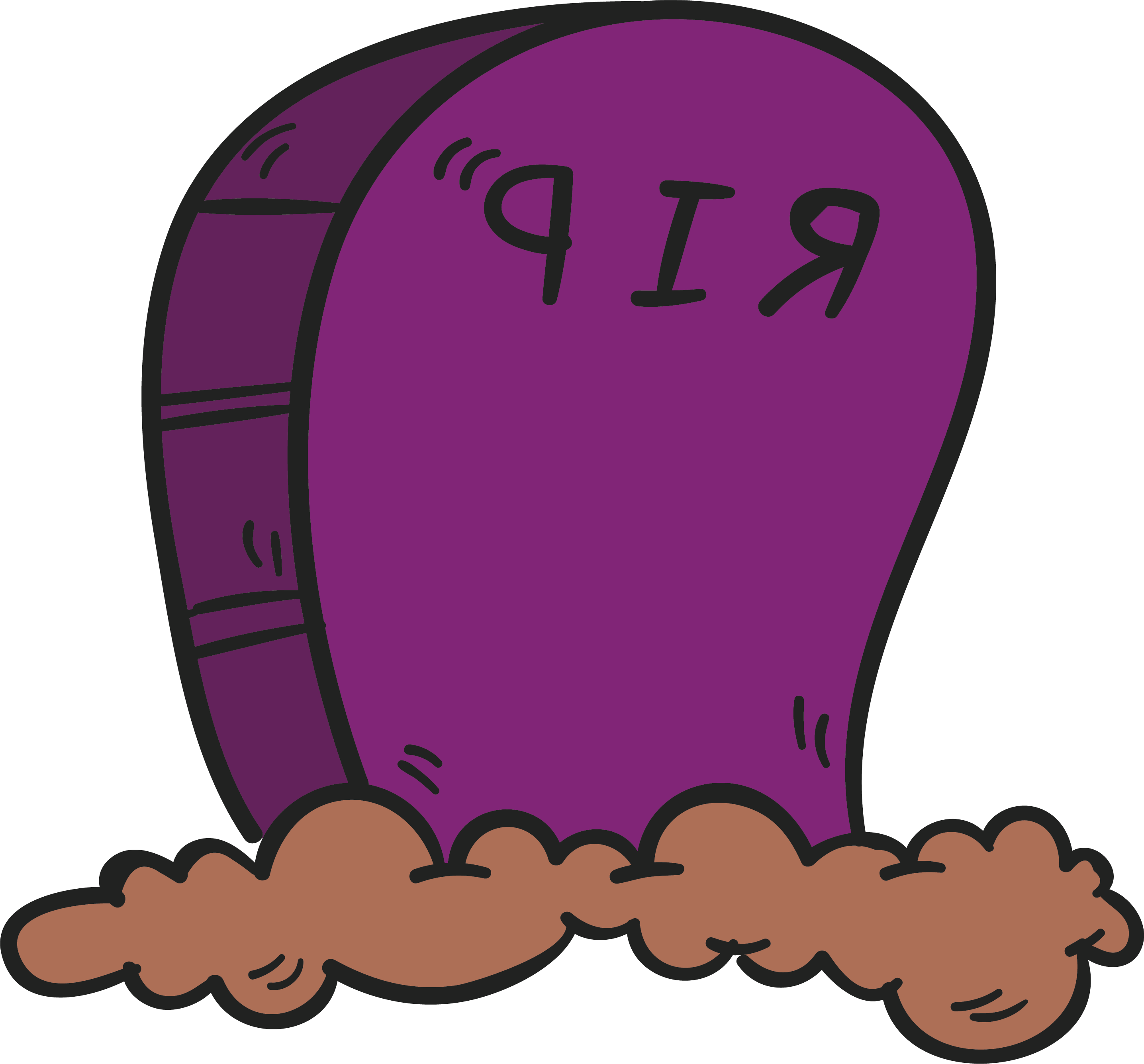Cemetary Drawing Cartoon - مقبرة كرتون Clipart (2872x2671), Png Download