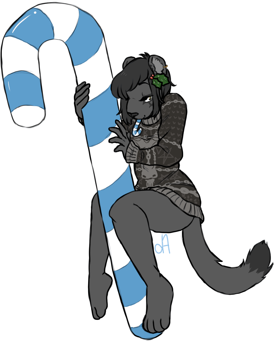 Even A Goth Can Make A Cute Present - Cartoon Clipart (894x1104), Png Download