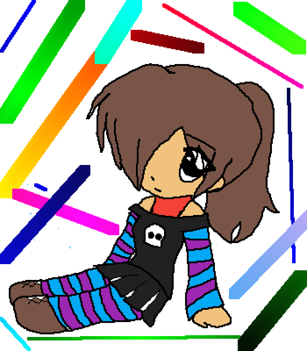Goth Girl - Cartoon Clipart (1050x1200), Png Download