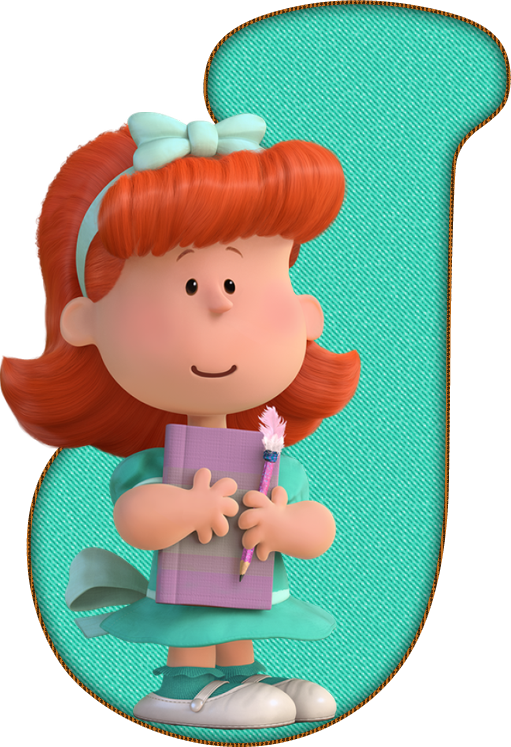 *✿**✿*j*✿**✿*de Alfabeto Decorativo - Peanuts Movie The Little Red Haired Girl Clipart (511x747), Png Download