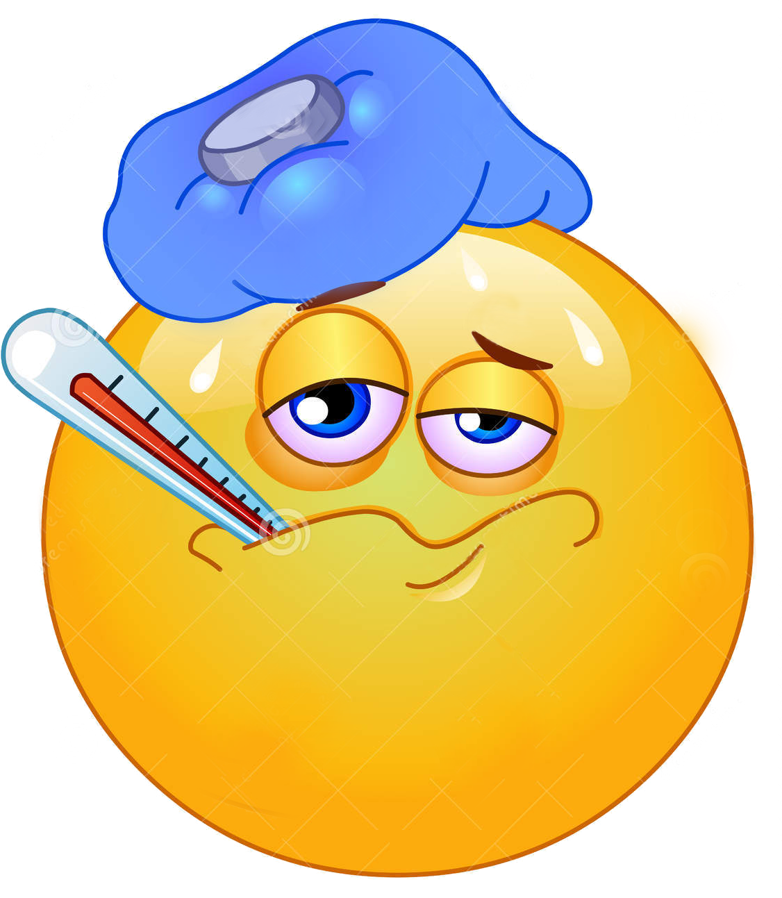 Sick Emodgi Clipart (1165x1300), Png Download