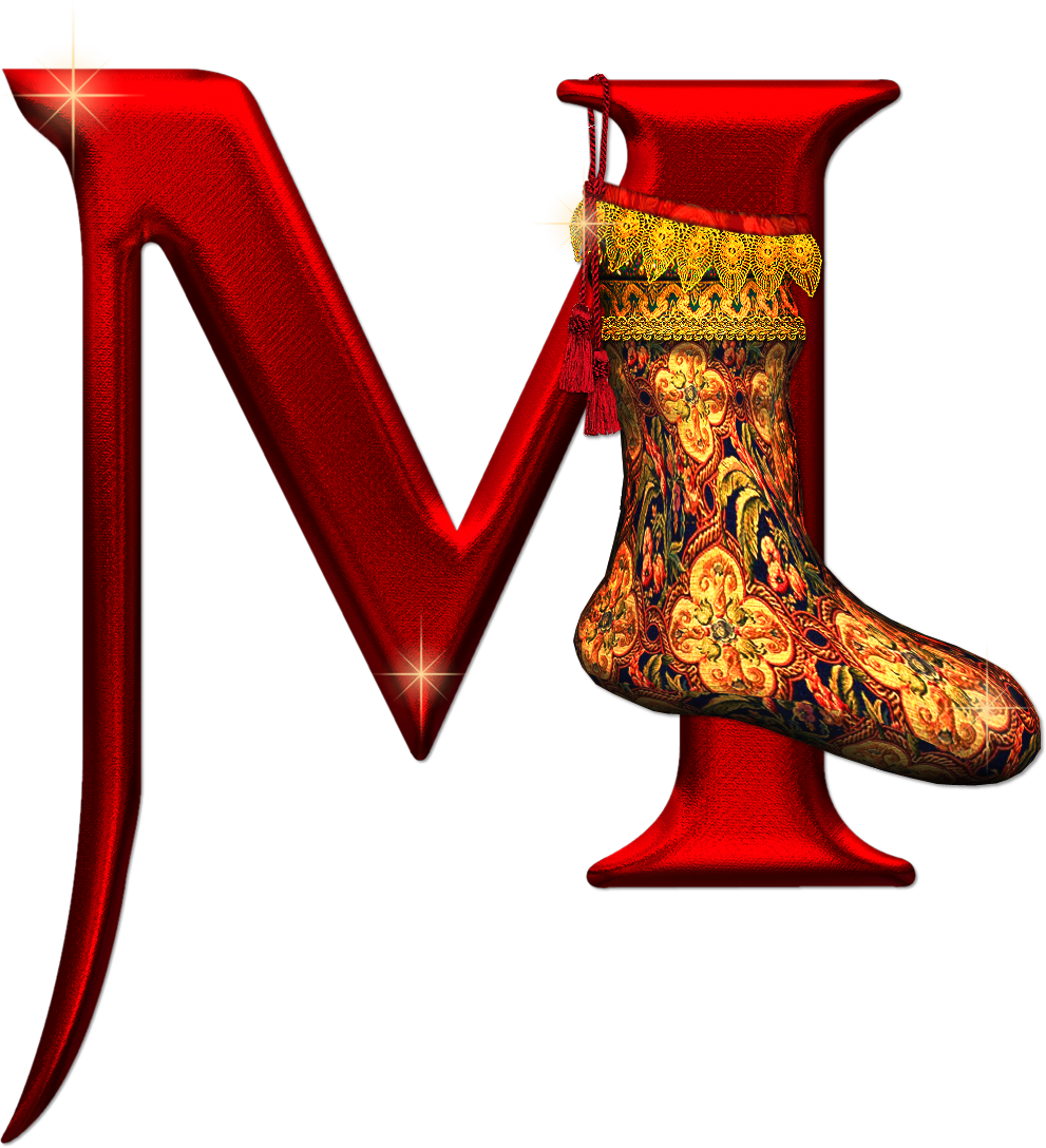Gifs Y Fondos Pazenlatormenta - La Letra M De Navidad Clipart (991x1088), Png Download