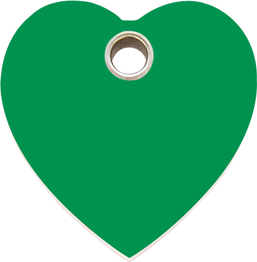 Red Dingo Plastic Tag Heart Green - Icon Clipart (1500x1500), Png Download