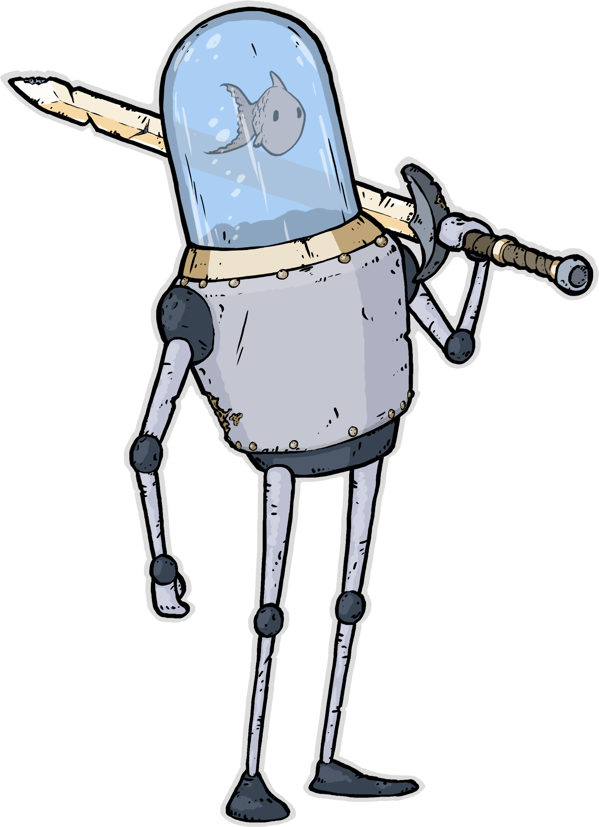 Robot - Feudal Alloy Clipart (1988x2745), Png Download