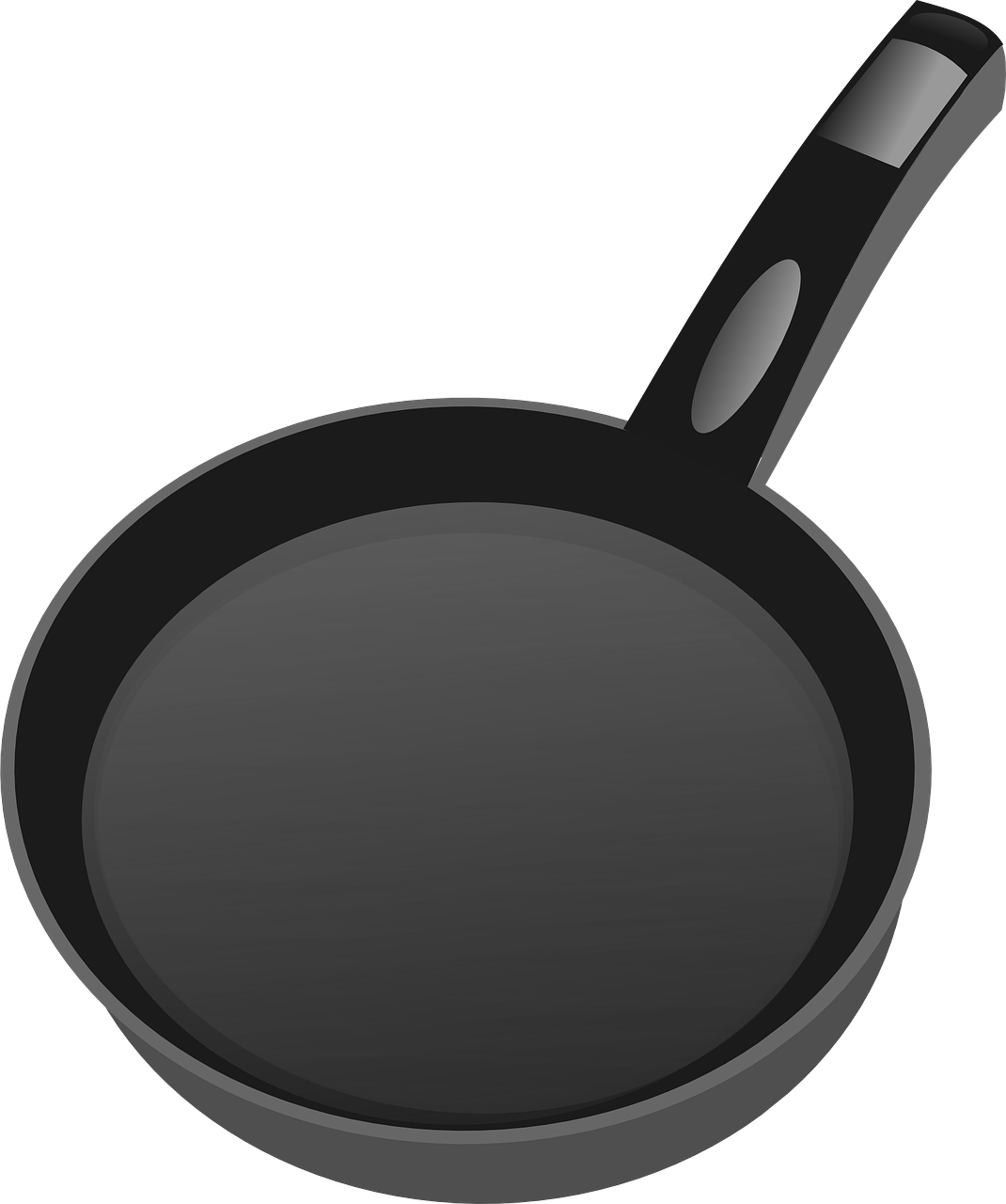 Iron,black,free - Frying Pan Clipart Transparent Background - Png Download (1070x1280), Png Download