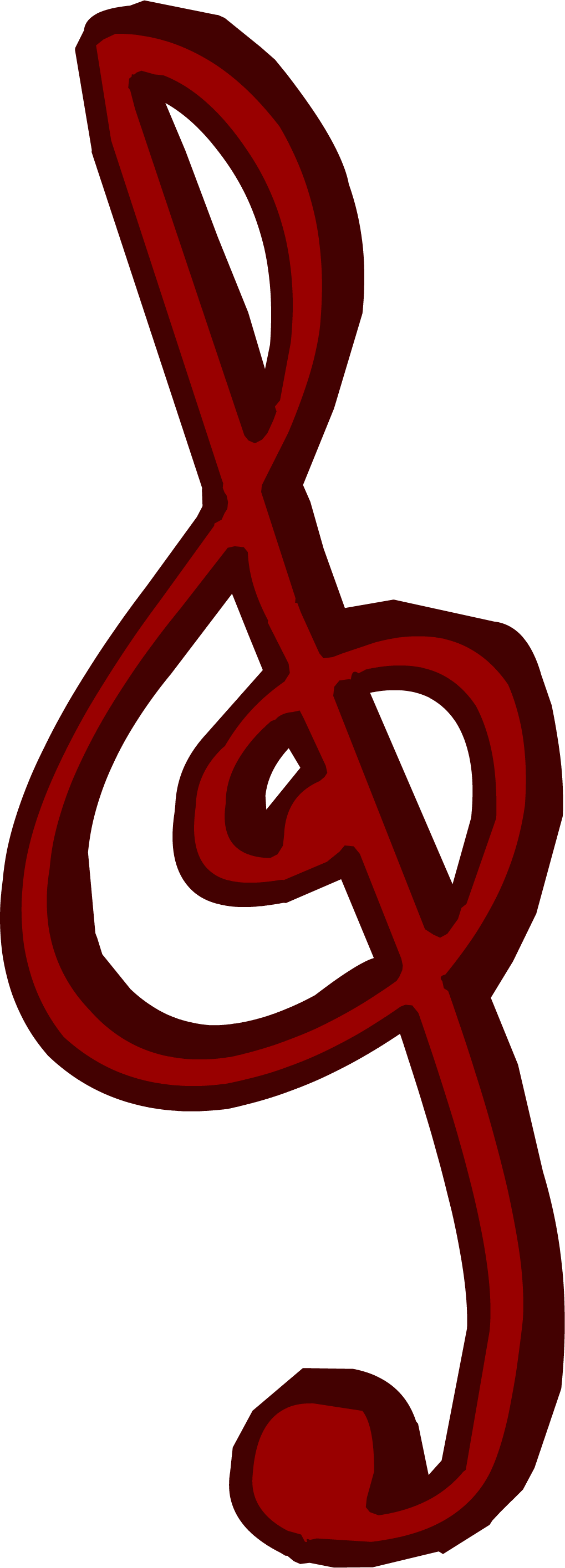 Treble Clef Sprite 003 Clipart (1019x2830), Png Download