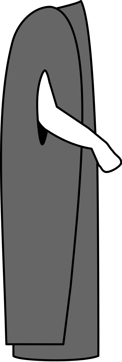 This Image Rendered As Png In Other Widths - Gown Clipart (500x1480), Png Download