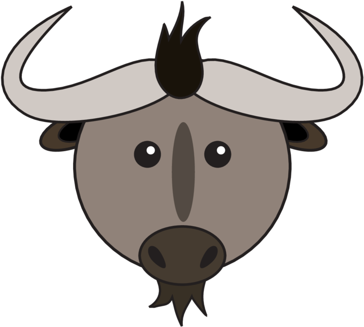Animaru Wildebeest Clipart (800x800), Png Download