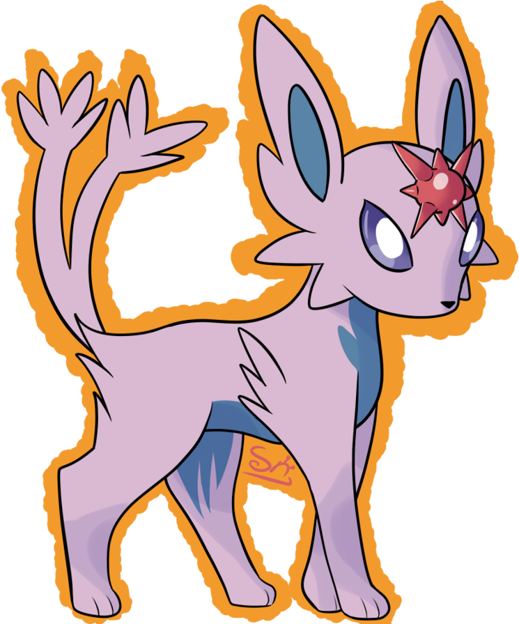 Mega Espeon By Snail Day And Night Clipart (745x895), Png Download